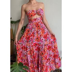 Petal & Pup Floral Pink and Red Mini Dress